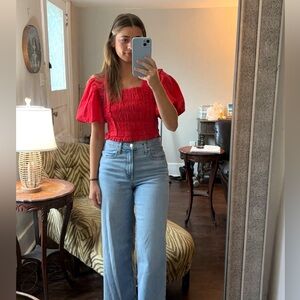 Endless Rose red puff sleeve top